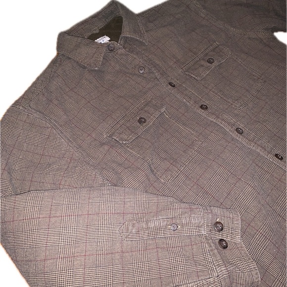Vintage Houndstooth Plaid Fleece Lined Insulated Button Barn Coat Jacket Shirt L - Picture 2 of 15